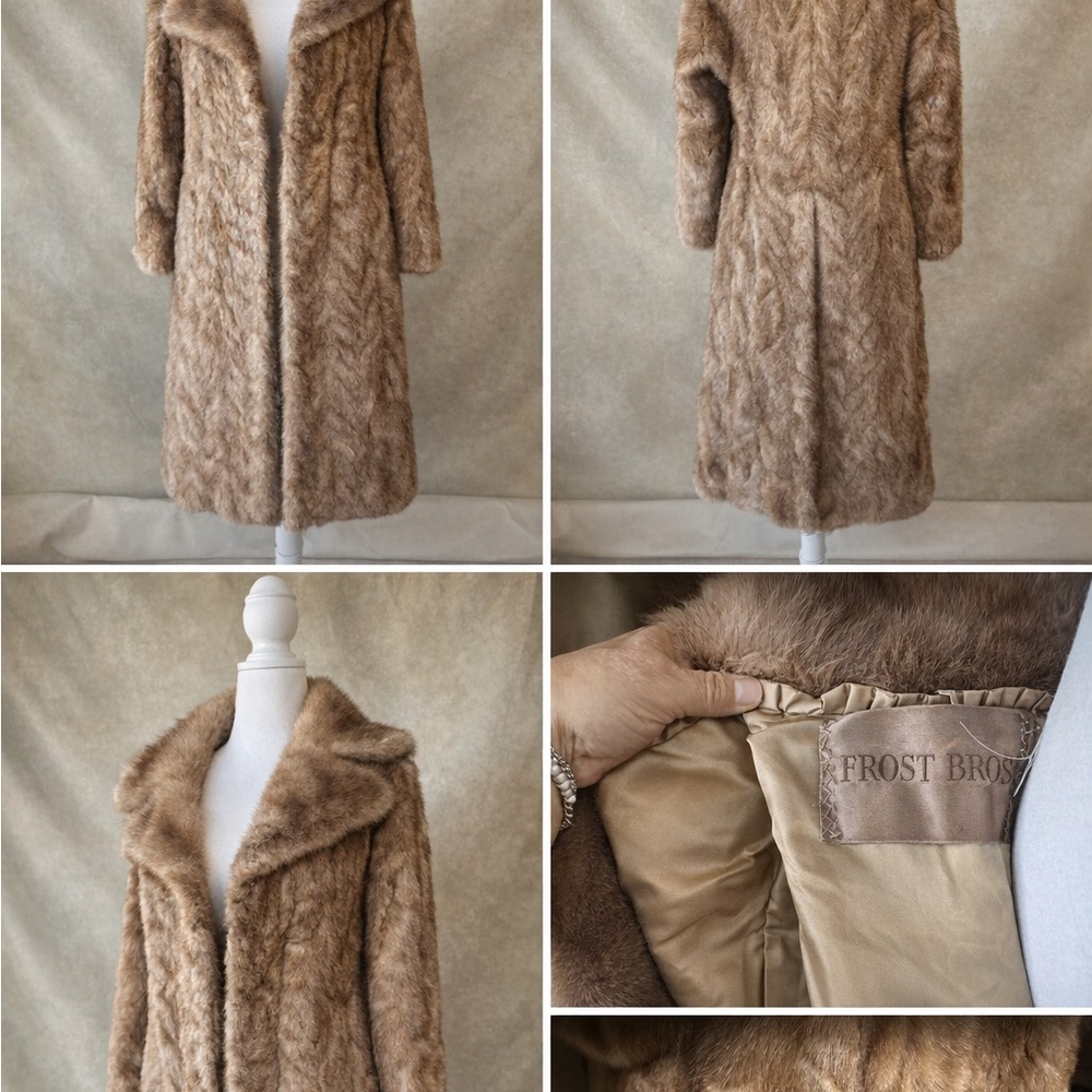 Classic Frost Bros Mink Fur Coat 3/4 Gorgeous Color.